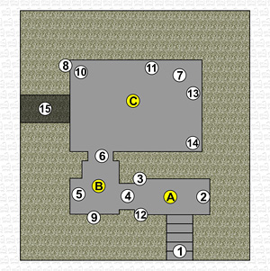 Schemat wyposażenia schronu